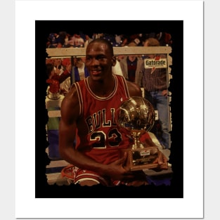 vintage jordan with trophy Posters and Art